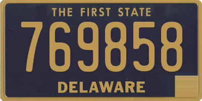 DE license plate 769858