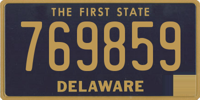 DE license plate 769859