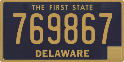 DE license plate 769867