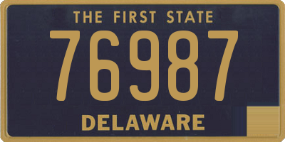 DE license plate 76987