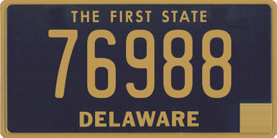 DE license plate 76988