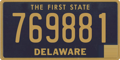 DE license plate 769881