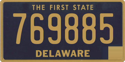 DE license plate 769885