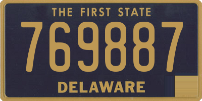 DE license plate 769887