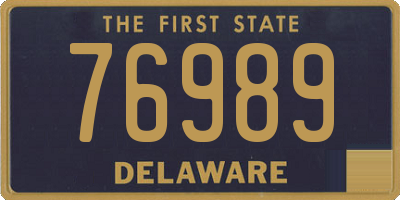 DE license plate 76989