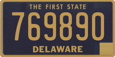 DE license plate 769890