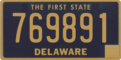 DE license plate 769891