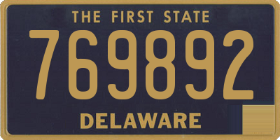 DE license plate 769892