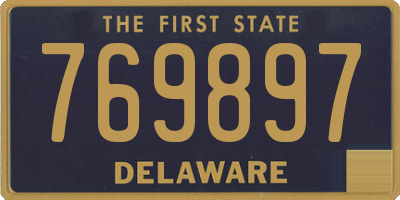 DE license plate 769897