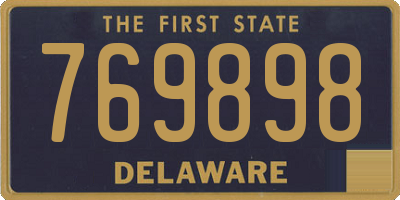 DE license plate 769898