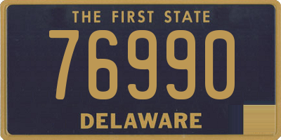 DE license plate 76990