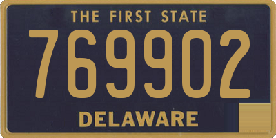 DE license plate 769902