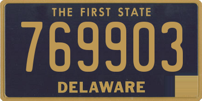 DE license plate 769903