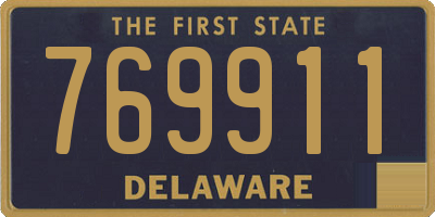 DE license plate 769911
