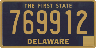 DE license plate 769912