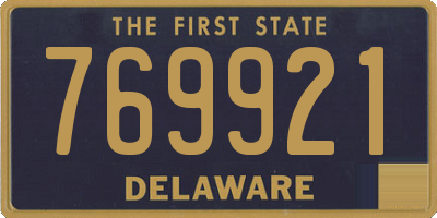 DE license plate 769921