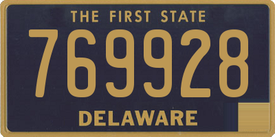DE license plate 769928