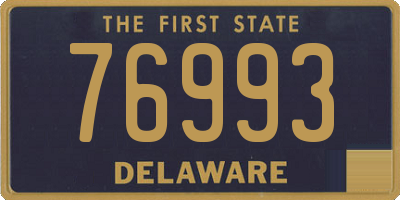 DE license plate 76993