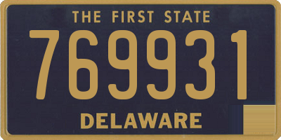 DE license plate 769931