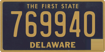 DE license plate 769940