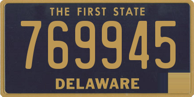 DE license plate 769945