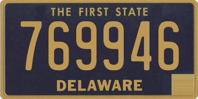 DE license plate 769946
