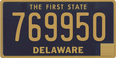 DE license plate 769950