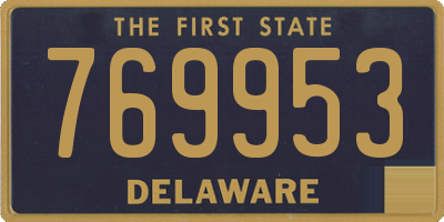 DE license plate 769953