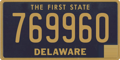 DE license plate 769960