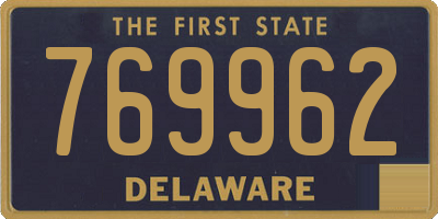 DE license plate 769962