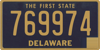 DE license plate 769974