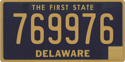 DE license plate 769976