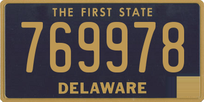DE license plate 769978