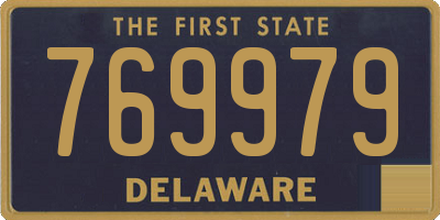 DE license plate 769979