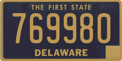 DE license plate 769980
