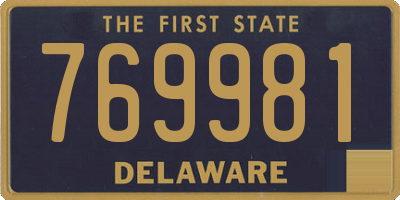 DE license plate 769981