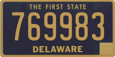 DE license plate 769983