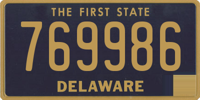 DE license plate 769986