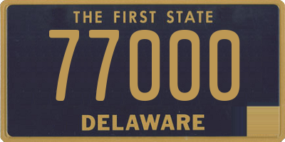 DE license plate 77000