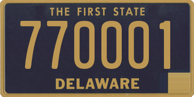 DE license plate 770001