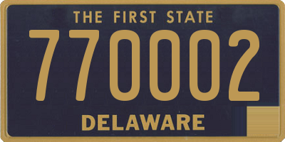 DE license plate 770002