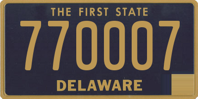 DE license plate 770007