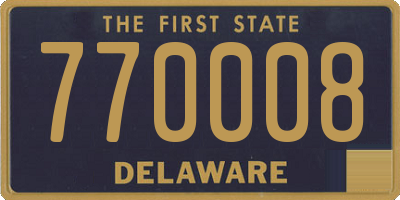 DE license plate 770008