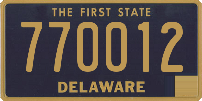 DE license plate 770012