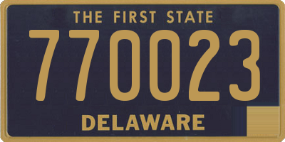DE license plate 770023