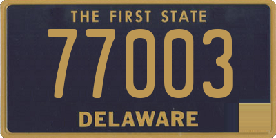 DE license plate 77003