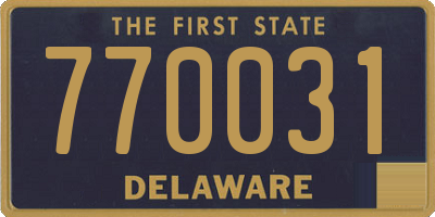 DE license plate 770031