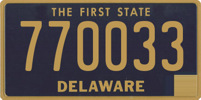 DE license plate 770033