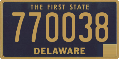 DE license plate 770038