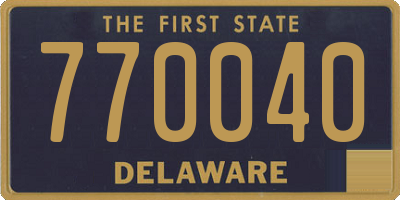 DE license plate 770040